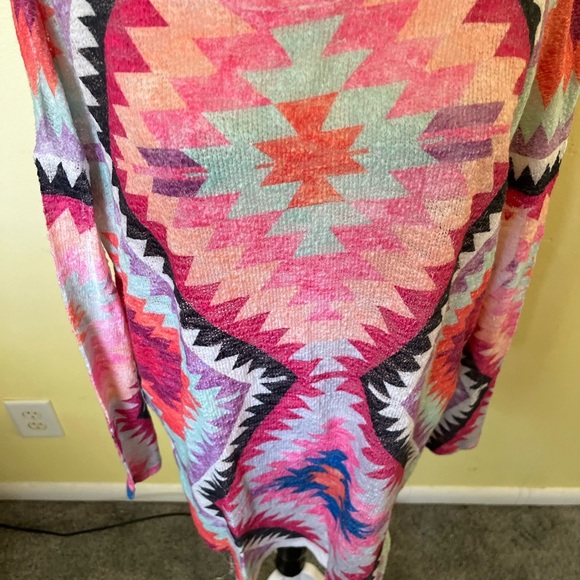 Luna Chic Colorful Geometric Pattern Sweater size medium - Picture 6 of 8